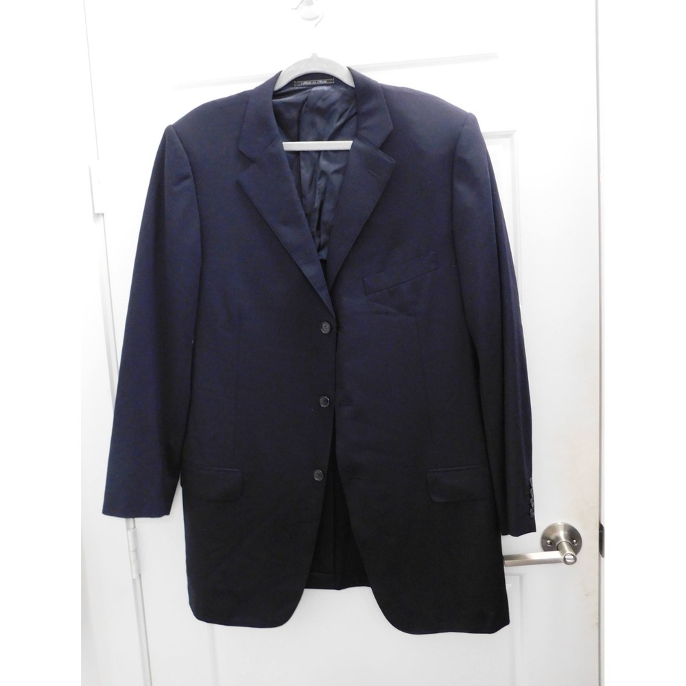 Ermenegildo Zegna Mens Black High Performance Stretch Long Sleeve Blazer Size 54